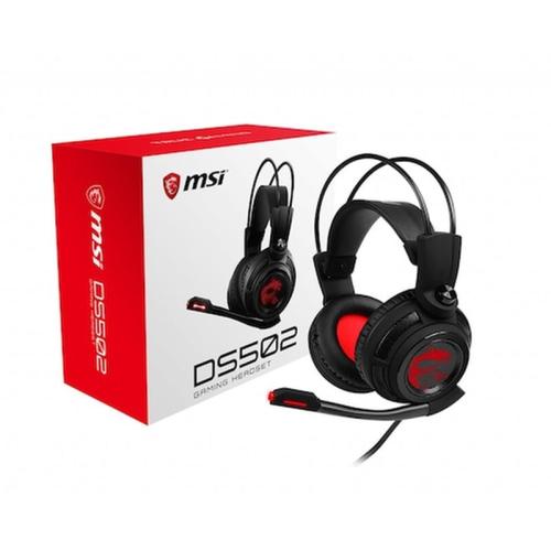 Msi Ds502 7.1 Virtual Surround Sound Gaming Headset black With Ambient Dragon Logo