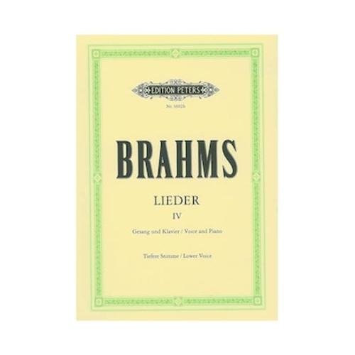 Edition Peters Brahms - Complete Songs, Vol.4 For Medium/low Voice - Piano Βιβλίο Για Φωνή Και Πιάνο