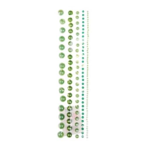 Πέρλες Αυτοκόλλητες Πράσινες 115τεμ. Σε Καρτέλα