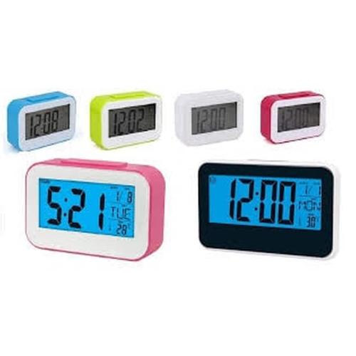 Επιτραπέζιο Ξυπνητήρι – Θερμόμετρο + Ημερολόγιο Με Οθόνη Lcd