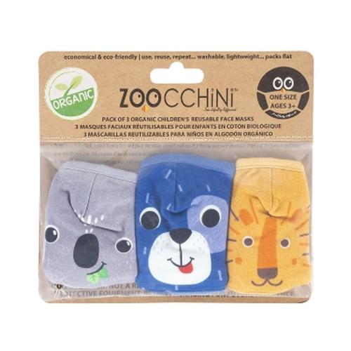 Zoocchini Σετ 3 Παιδικές Μάσκες Από Οργανικό Βαμβάκι Και Θήκη Για Φίλτρο