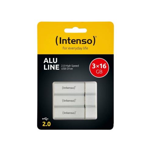 USB stick Intenso Alu line 16 GB USB2.0 2+1 - Γκρι