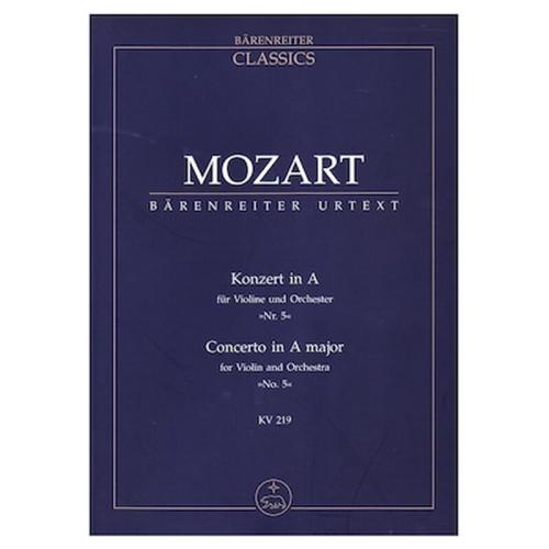 Βιβλίο Για Σύνολα Barenreiter Mozart - Violin Concerto Nr.5 In A Major Kv219 [pocket Score]