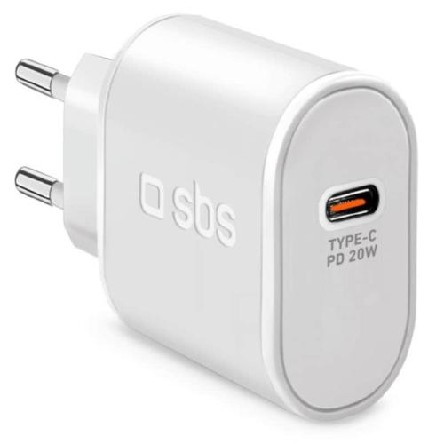 Φορτιστής Πρίζας SBS με Θύρα USB-C 20W - Λευκό