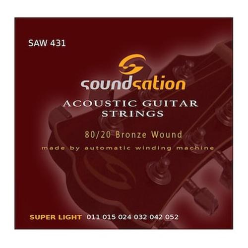 Σετ 6 Χορδές Ακουστικής Κιθάρας Soundsation Saw-431 011-052