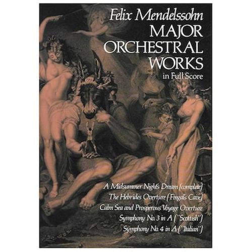 Βιβλίο Για Σύνολα Dover Publications Mendelssohn - Major Orchestral Works [full Score]