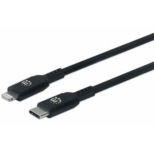 Καλώδιο Manhattan USB-C σε Lightning 0.5m - Μαύρο