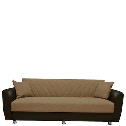 Καναπές Κρεβάτι Τριθέσιος Juan Καφέ-μπεζ 214x82x80cm