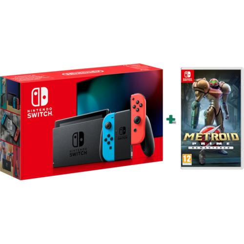 Nintendo Switch 2019 Neon Blue/Neon Red Metroid Prime Remastered