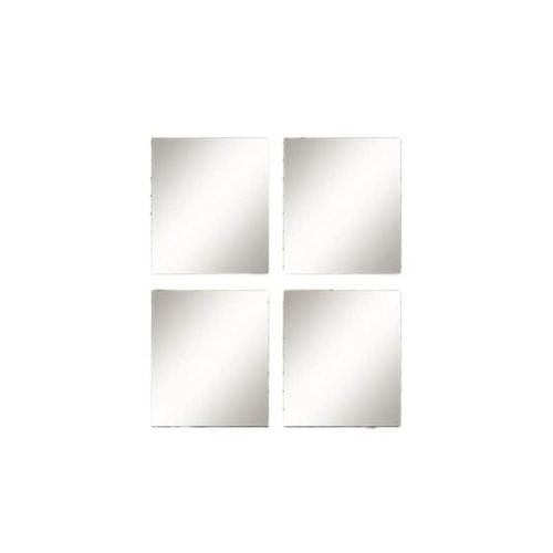 Σετ Επιτοίχιοι Τετράγωνοι Καθρέπτες 4 Τεμαχίων, Με Διαστάσεις 30x30 Εκατοστά