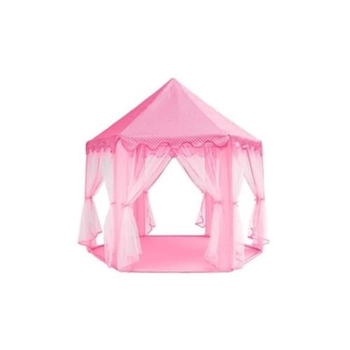 Στρογγυλή Παιδική Σκηνή Σε Σχέδιο Κάστρο Πριγκίπισσας, Σε Ροζ Χρώμα, 135x140 Cm