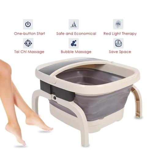 Ηλεκτρικό Υδρομασάζ Spa Μασάζ Ποδιών Υπέρυθρης Θέρμανσης Πτυσσόμενο Compression Foot Bath Massager