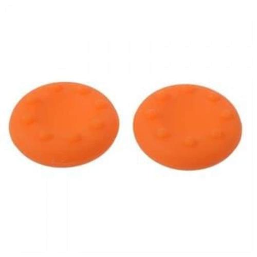 Analog Controller Thumb Stick Silicone Grip Cap Cover 2x Orange