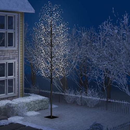 Vidaxl Χριστουγεννιάτικο Δέντρο Κερασιά 2000 Led Ψυχρό Λευκό Φως 500εκ