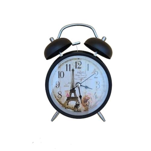 Επιτραπέζιο Vitage Ρολόι Ξυπνητήρι Μεταλλικό Με Φως Και Διπλό Καμπανάκι 8806