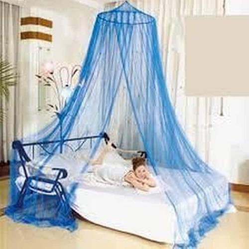 Κουνουπιέρα Μπλε Για Διπλό Κρεβάτι Με Πλήρες Κιτ Κρέμασης Yahe Ai-008