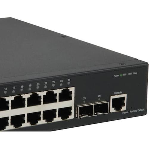 Network Switch Levelone 24x Ge Gtl-2661 2xgsfp 19