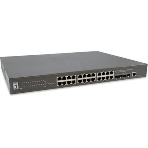 Network Switch Levelone 28x Ge Gtp-2871 4xgsfp 400w
