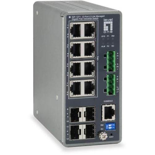 Network Switch Levelone 8x Ge Igp-1271 4xgsfp 240w 8xpoe