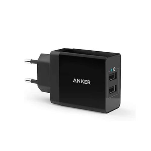 Anker Wall Charger 24w 2-port Usb Charger Black