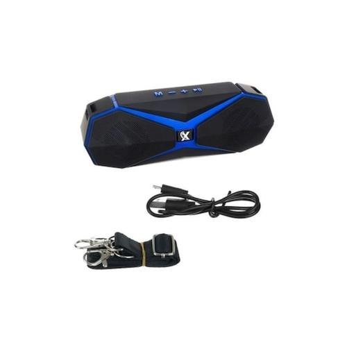 Ασύρματο Bluetooth Ηχείο 8w Με Ραδιόφωνο Σε Μαύρο Μπλε Χρώμα, 5.5x22x8 Cm, Wireless Speaker