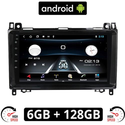 Ηχοσύστημα με Οθόνη Αφής 9 Android GPS Wi-Fi Bluetooth 6GB/128GB για Mercedes A W169 (2004-2012) - Μαύρο