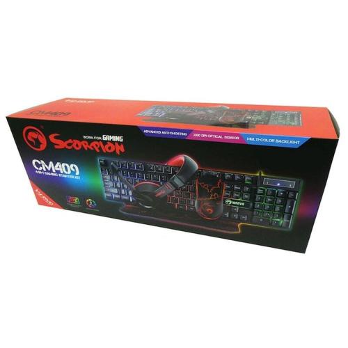 Marvo CM409 Σετ Gaming Πληκτρολόγιο με RGB φωτισμό Ποντίκι (US)