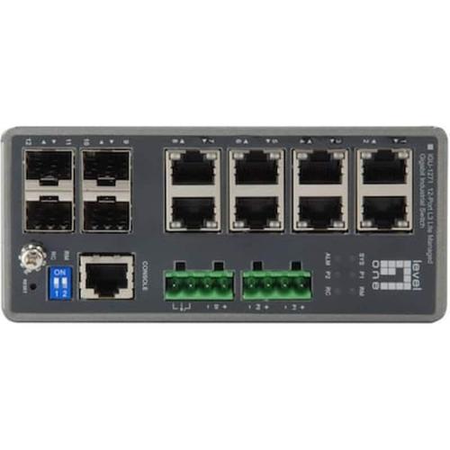 Network Switch Levelone 8x Ge Igu-1271 4xgsfp 8xpoe