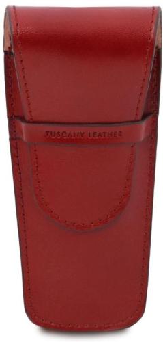 Δερμάτινη θήκη για στυλό ή πένα διπλή Tuscany Leather TL142130 Κόκκινο