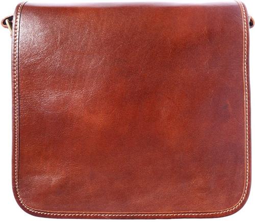 Δερμάτινη Τσάντα Ωμου Christopher Firenze Leather 6551 Καφε