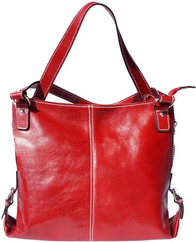 Δερματινη Τσαντα Ωμου Firenze Leather 6547 Κόκκινο