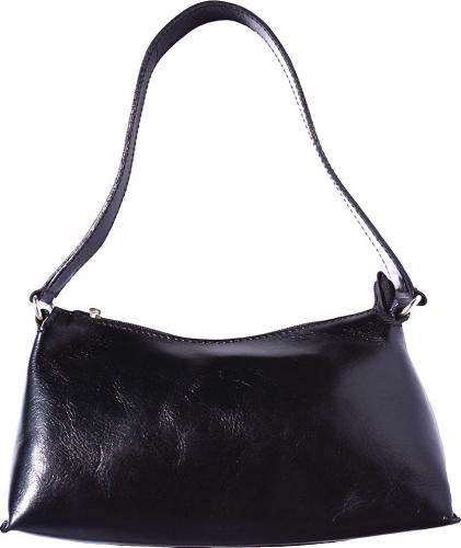 Δερμάτινη Τσάντα Ωμου Priscilla Firenze Leather 6504 Μαύρο