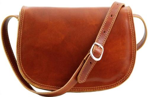 Γυναικεία Τσάντα Δερμάτινη Isabella Tuscany Leather TL9031 Μελί