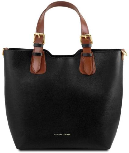 Γυναικεία Τσάντα Δερμάτινη Tuscany Leather TL141696 Μαύρο