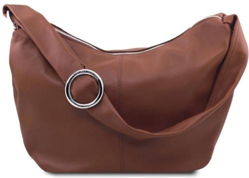 Γυναικεία Τσάντα Δερμάτινη Yvette Tuscany Leather TL140900 Κανελί