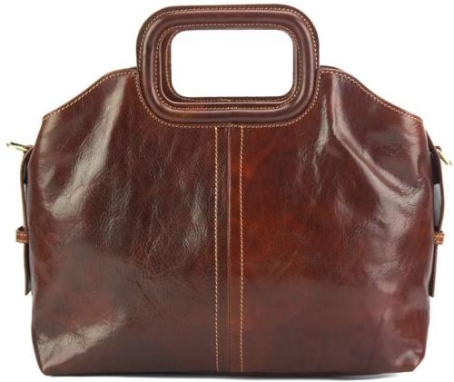 Δερμάτινη Τσάντα Χειρός Petra Firenze Leather 6572 Καφέ