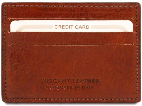 Δερμάτινη θήκη για Επαγγελματικές / Πιστωτικές κάρτες Tuscany Leather TL141011 Καφέ