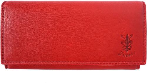 Δερμάτινο Πορτοφόλι Emilie Firenze Leather PF054 Κόκκινο