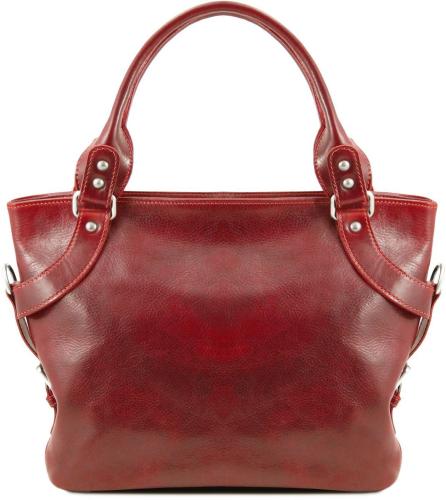 Γυναικεία Τσάντα Δερμάτινη Ilenia Κόκκινο Tuscany Leather