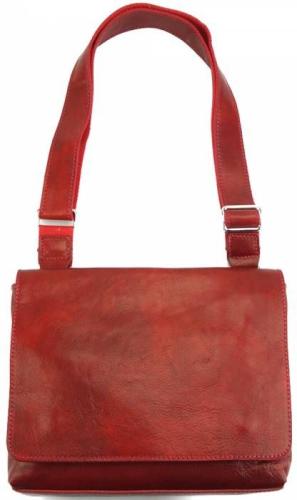 Τσάντα Ταχυδρόμου Flap Firenze Leather 6574 Σκούρο Κόκκινο