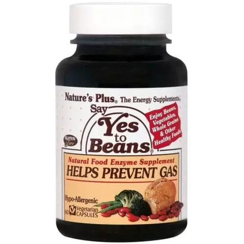 Natures Plus Say Yes To Beans Συμπλήρωμα Διατροφής Φυσικό Βοήθημα για την Καλή Χώνεψη Δύσπεπτων Τροφών 60caps